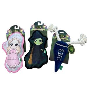 WICKED Dog Toy Bundle NWT Elphaba Glinda Pet Puppy Gift